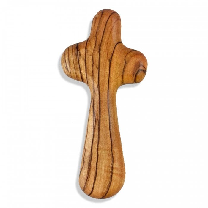Olivewood Holding Cross, Medium - Re-vived
