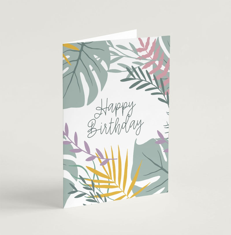 Happy Birthday (Jungle Pink) - Greeting Card