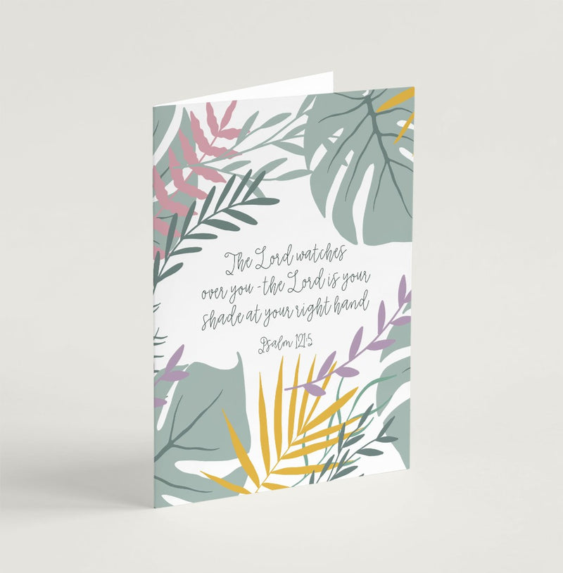 The Lord watches over you (Jungle Pink) - Greeting Card