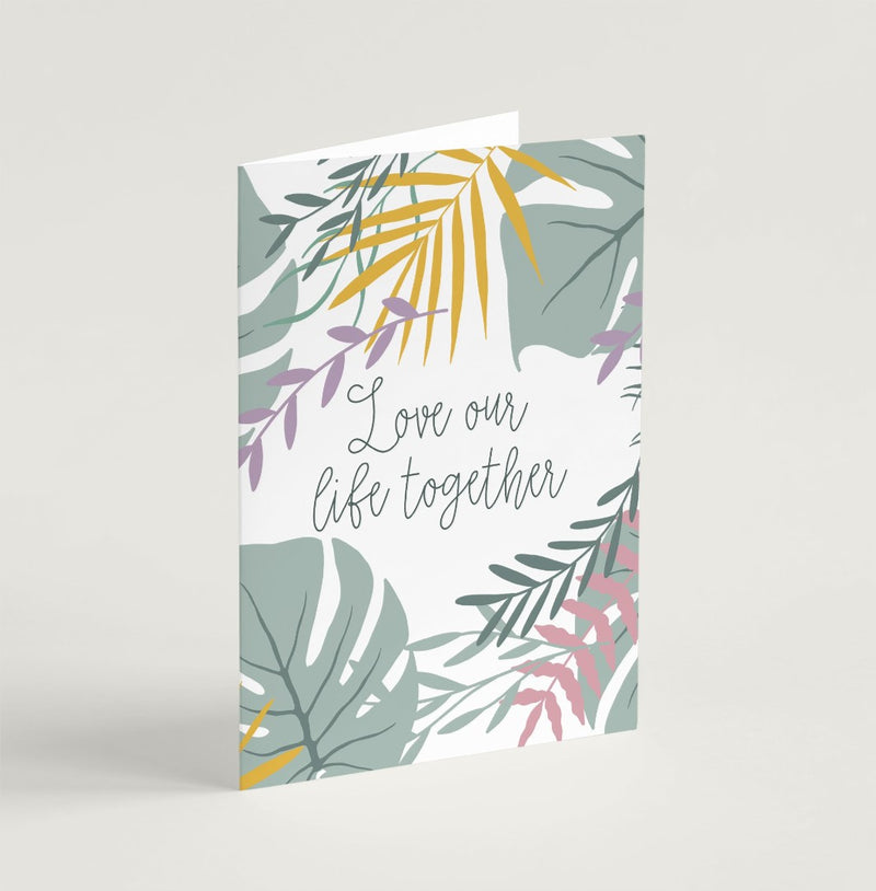 Love our life together (Jungle Pink) - Greeting Card