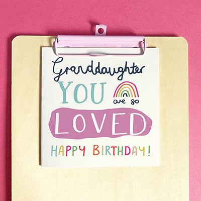 Happy Birthday Granddaughter Greeting Card & Envelope - Re-vived