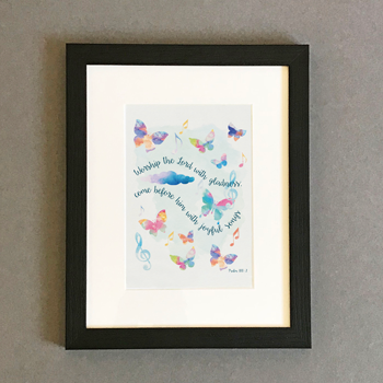 Worship The Lord - 7x5 Framed Print - Re-vived