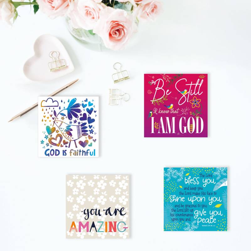 Pack of 12 Christian Notelets - Re-vived