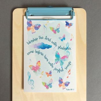 Worship The Lord A6 Card - Re-vived