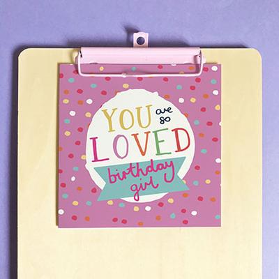 Birthday Girl Greeting Card & Envelope - Re-vived