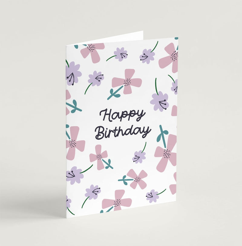 Happy Birthday (Petals) - Greeting Card