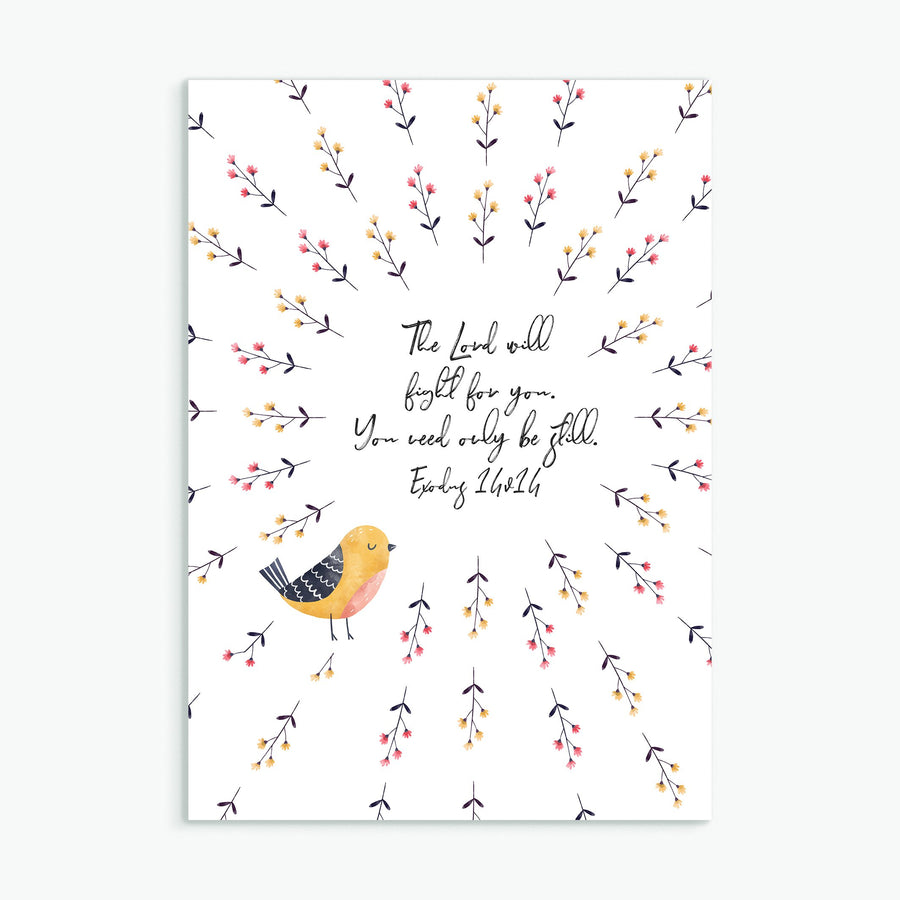 The Lord Will Fight For You Greeting Card - Re-vived