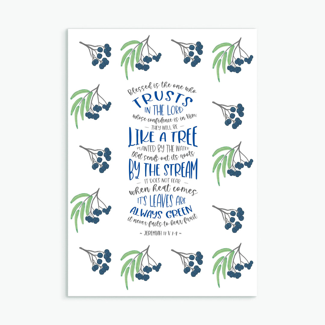 Blessed is the One Who Trusts Greeting Card - Re-vived