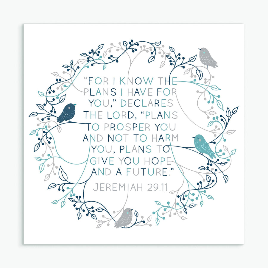 For I Know (Birds And Foliage) Greeting Card - Re-vived