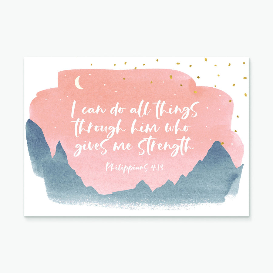 I Can Do All Things (Mountains) Greeting Card - Re-vived