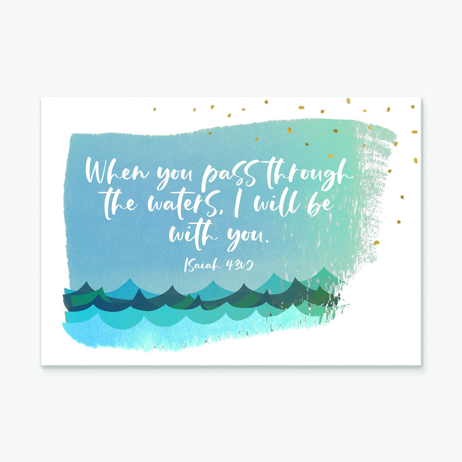 When You Pass Through the Waters Greeting Card - Re-vived