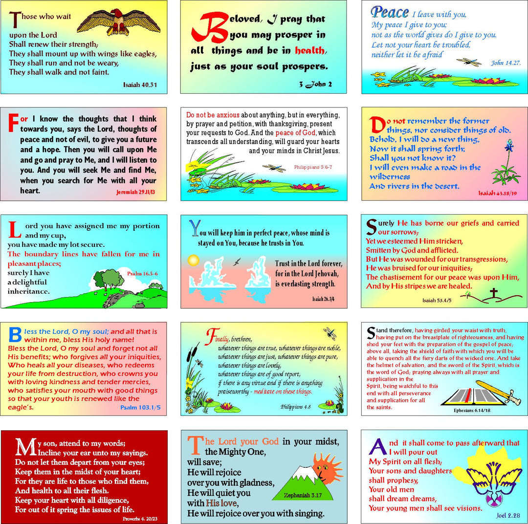 Scripture Memory Verse Cards (pack of 30) - Re-vived