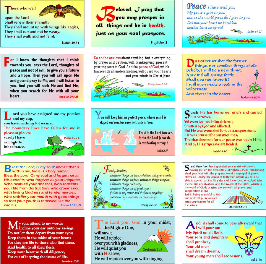 Scripture Memory Verse Cards (pack of 30) - Re-vived
