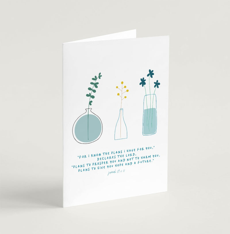 For I Know The Plans (Stems) - Greeting Card