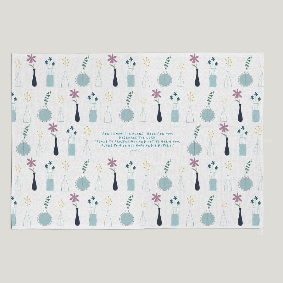 For I Know the Plans Tea Towel - Re-vived
