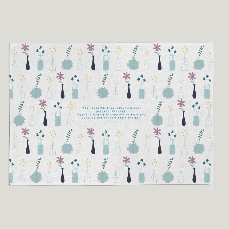 For I Know the Plans Tea Towel