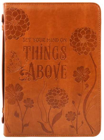 Bible Cover Things Above Imitation Leather, Large - Re-vived