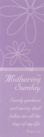 On Mothering Sunday - Bookmarks - Pattern (Pack of 36)