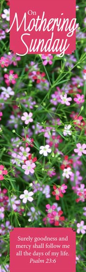 On Mothering Sunday - Bookmarks - Flowers (Pack of 36) - Re-vived