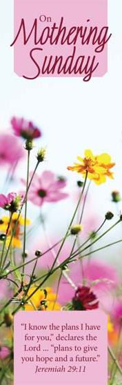 On Mothering Sunday - Bookmarks - Flowers (Pack of 36) - Re-vived