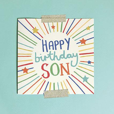 Happy Birthday Son Greeting Card & Envelope - Re-vived