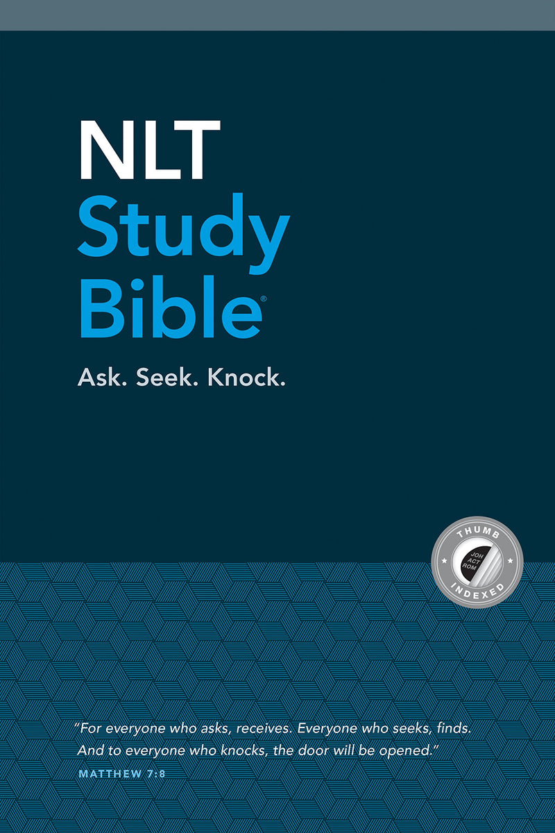 NLT Study Bible, Blue Cloth, Indexed, Hardback