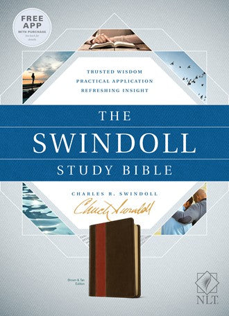 The NLT Swindoll Study Bible Brown/Tan - Re-vived