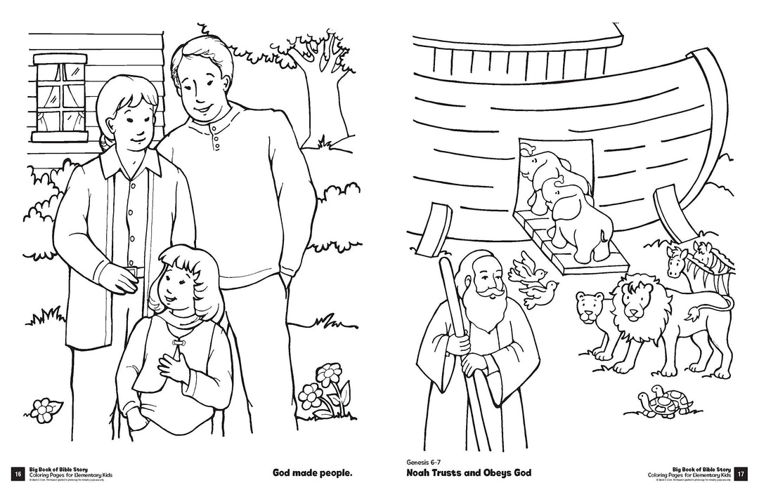 Big Book of Bible Story Colouring Pages for Elementary Kids - Re-vived