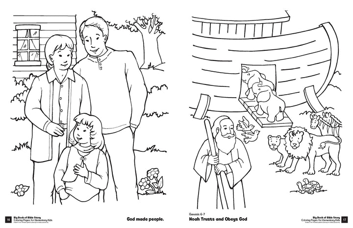 Big Book of Bible Story Colouring Pages for Elementary Kids - Re-vived