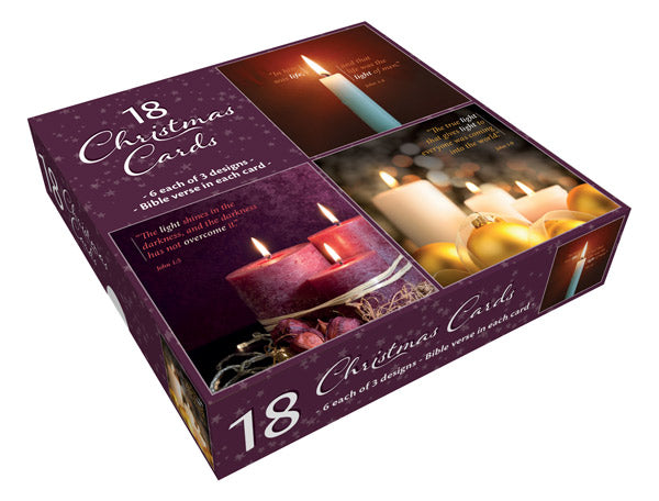 Christmas Card Box - Candles (18 Pack)