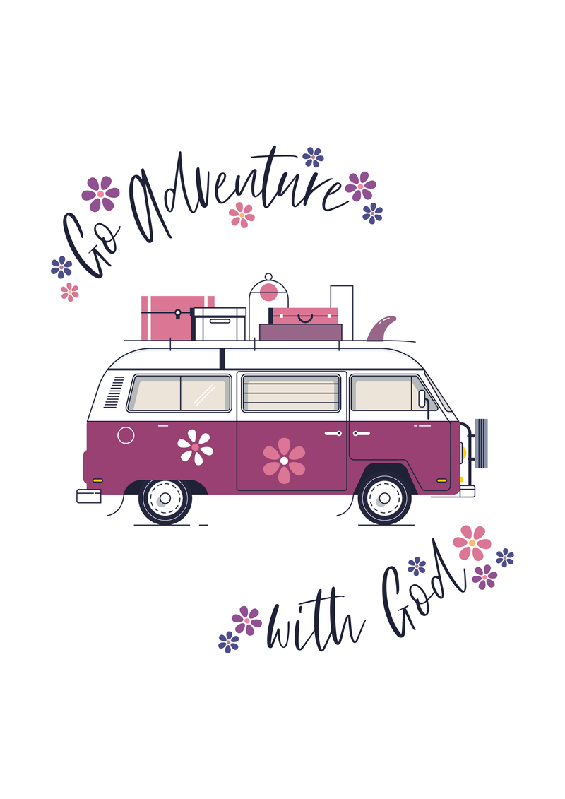 Go Adventure (Flowers)  - A6 Greeting Card