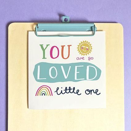 You Are So Loved New Baby Card & Envelope - Re-vived