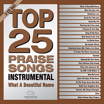 Top 25 Gospel Praise Songs Instrumental - What A Beautiful Name 2CD - Re-vived