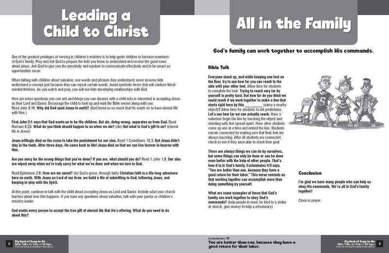 Big Book of Easy-To-Do Bible Talks for Kids of All Ages