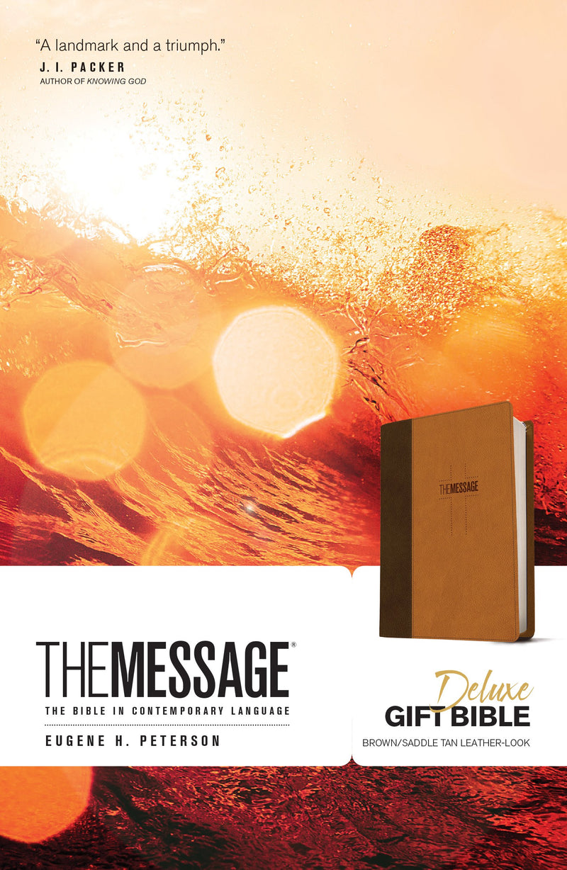 Message Deluxe Gift Bible, Brown - Re-vived