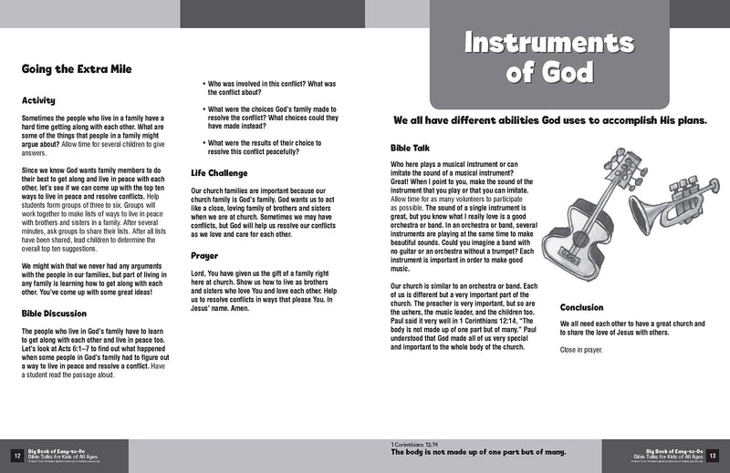Big Book of Easy-To-Do Bible Talks for Kids of All Ages