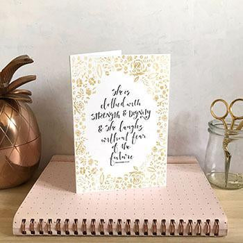 She Is Clothed With Strength & Dignity - A6 Greeting Card - Re-vived