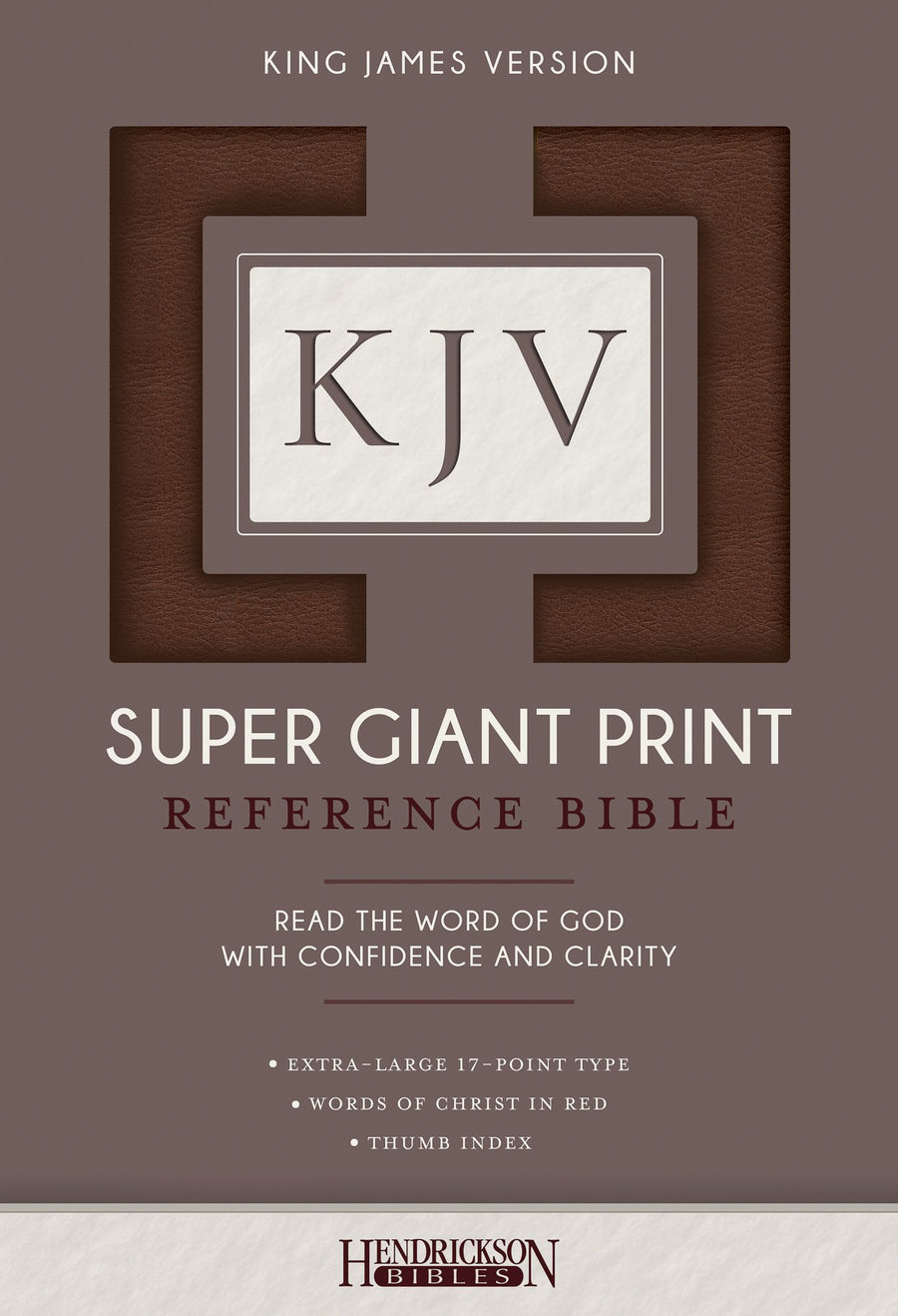 KJV Super Giant Print Reference Bible, Brown, Indexed - Re-vived