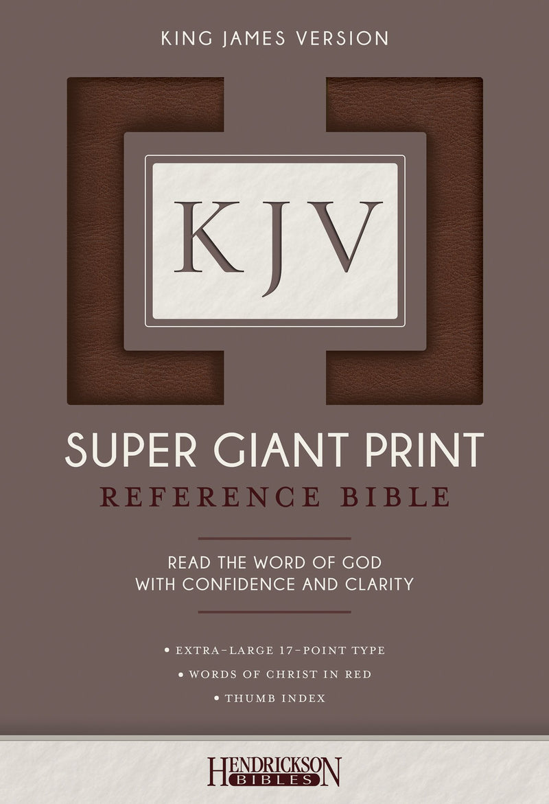 KJV Super Giant Print Reference Bible, Brown, Indexed